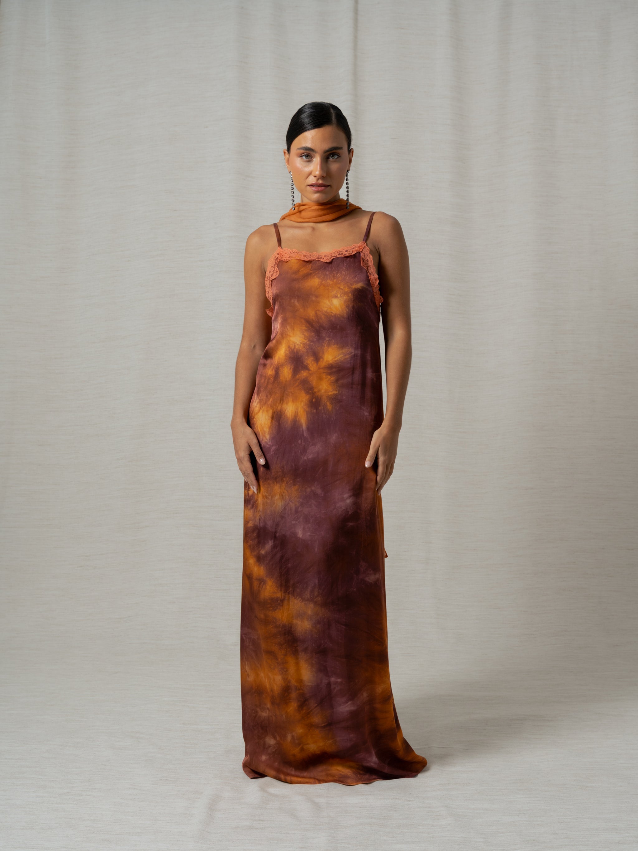 VITTORIA ORANGE MAXI DRESS – Nutka Studios
