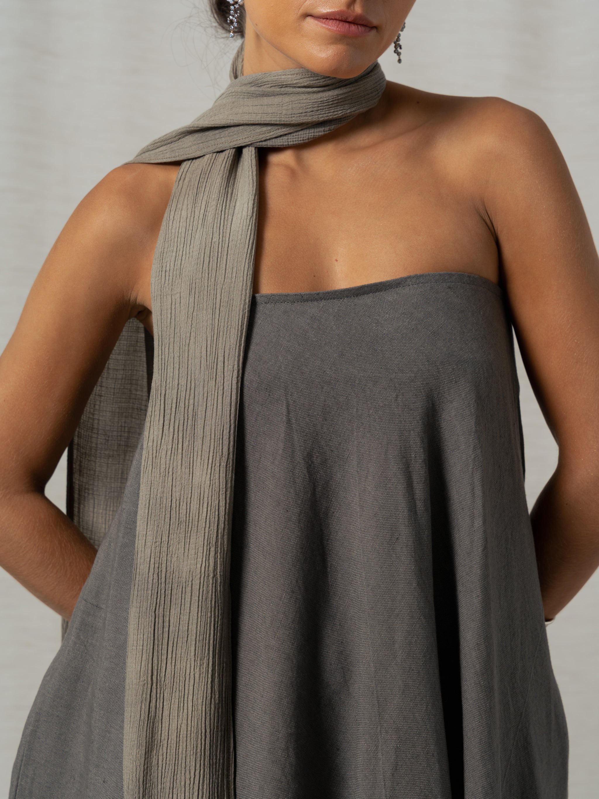 FILIPA GREY MAXI DRESS