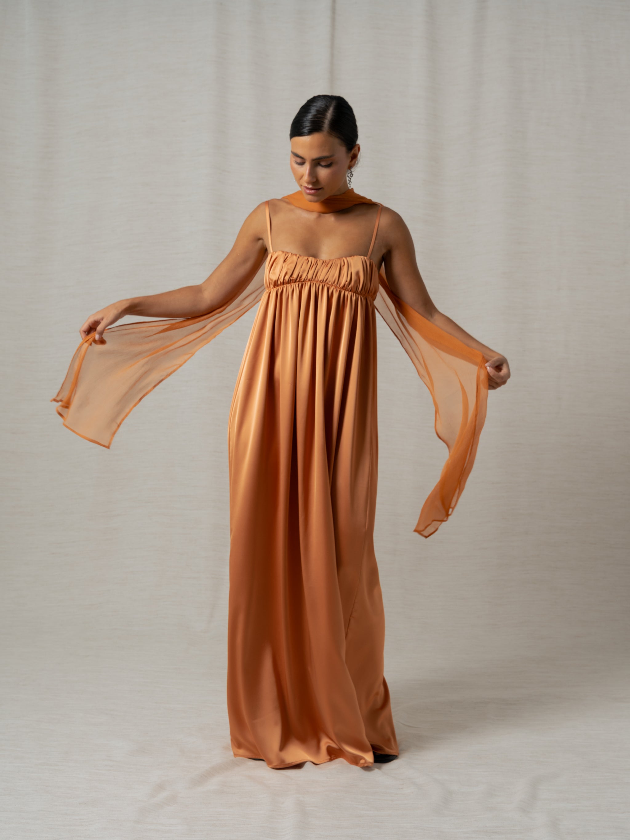 GILDA ORANGE MAXI DRESS