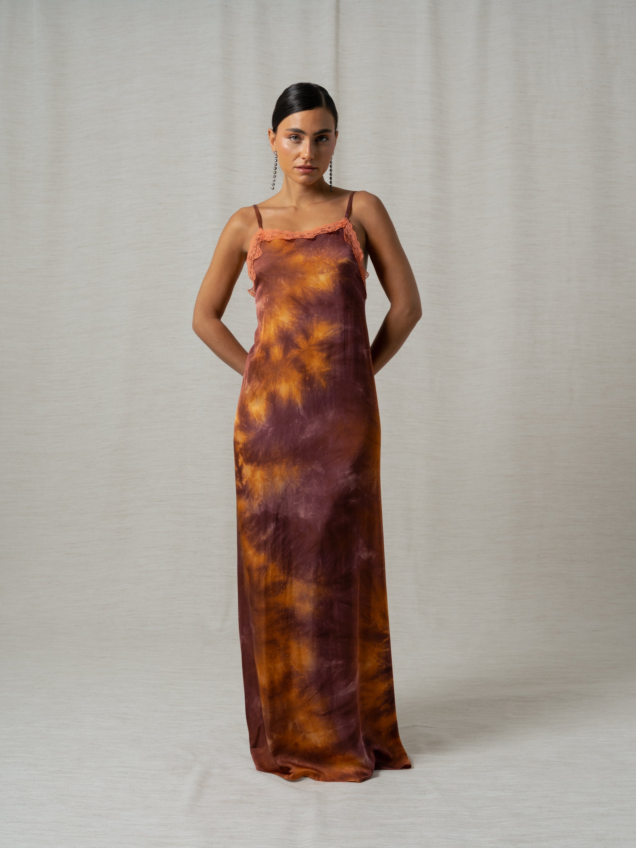 VITTORIA ORANGE MAXI DRESS