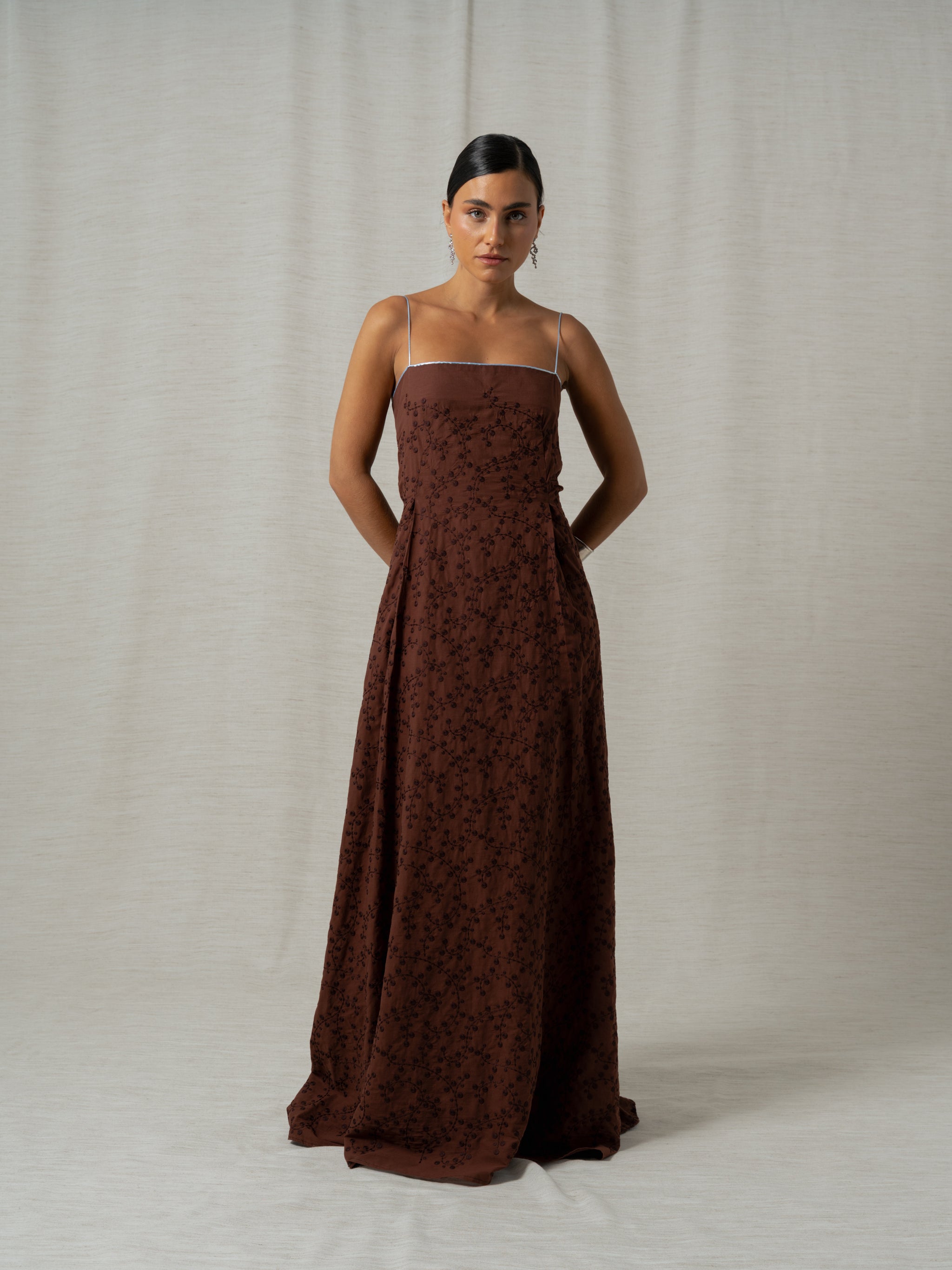 daria maxi dress Daria Draped Chiffon Maxi Dress by Meshki